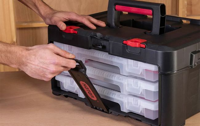 Stack & Roll 3-Set Tool Organiser - Graphite