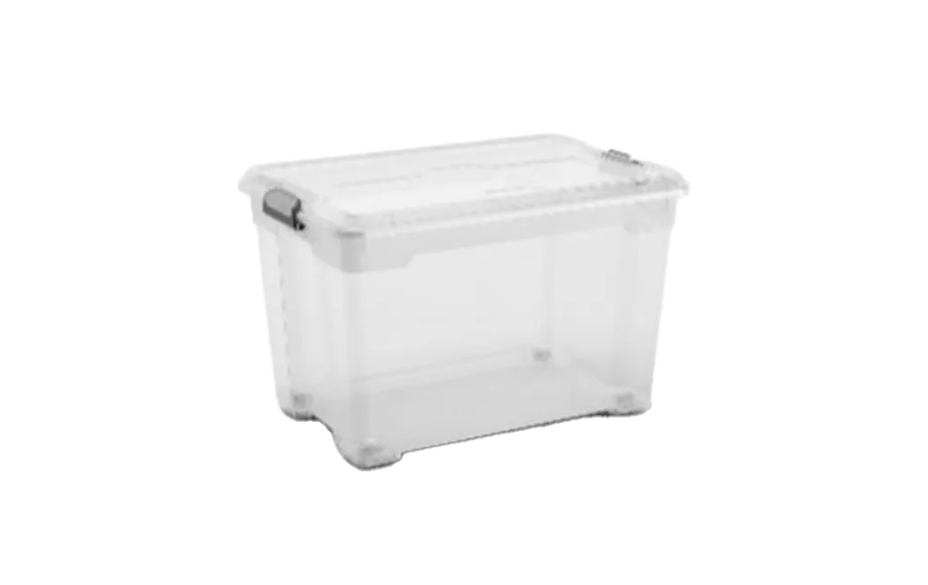 ארגז נע מובר - 18 ליטר S - שקוף\לבן