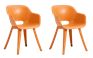Akola Kuipstoel - set van 2 - 55x56x80cm - Oranje