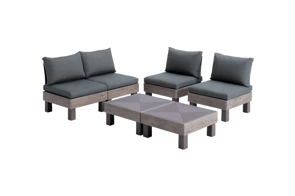 Keter Elements 4-zits Loungeset +2 tafels -