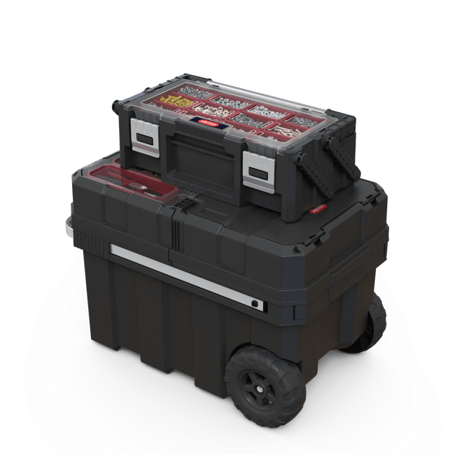 Masterloader Rolling Tool Box with Cantilever Organizer - Keter US