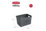 Infinity Dots Opbergbox 17L - Antraciet