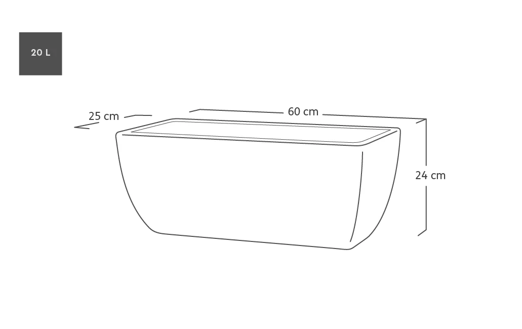 Cotswold Trough Planter 60cm Set of 2 - Millstone Grey