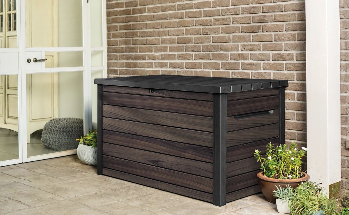 Ontario 870L Storage Box with Divider - Rosewood