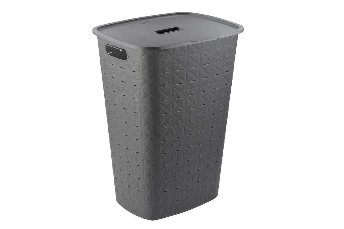 סל כביסה סופטקס 56 ליטר - אפור