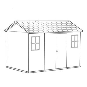 Newton Plus 1175 Tuinhuis - 350x230x246cm - Grijs