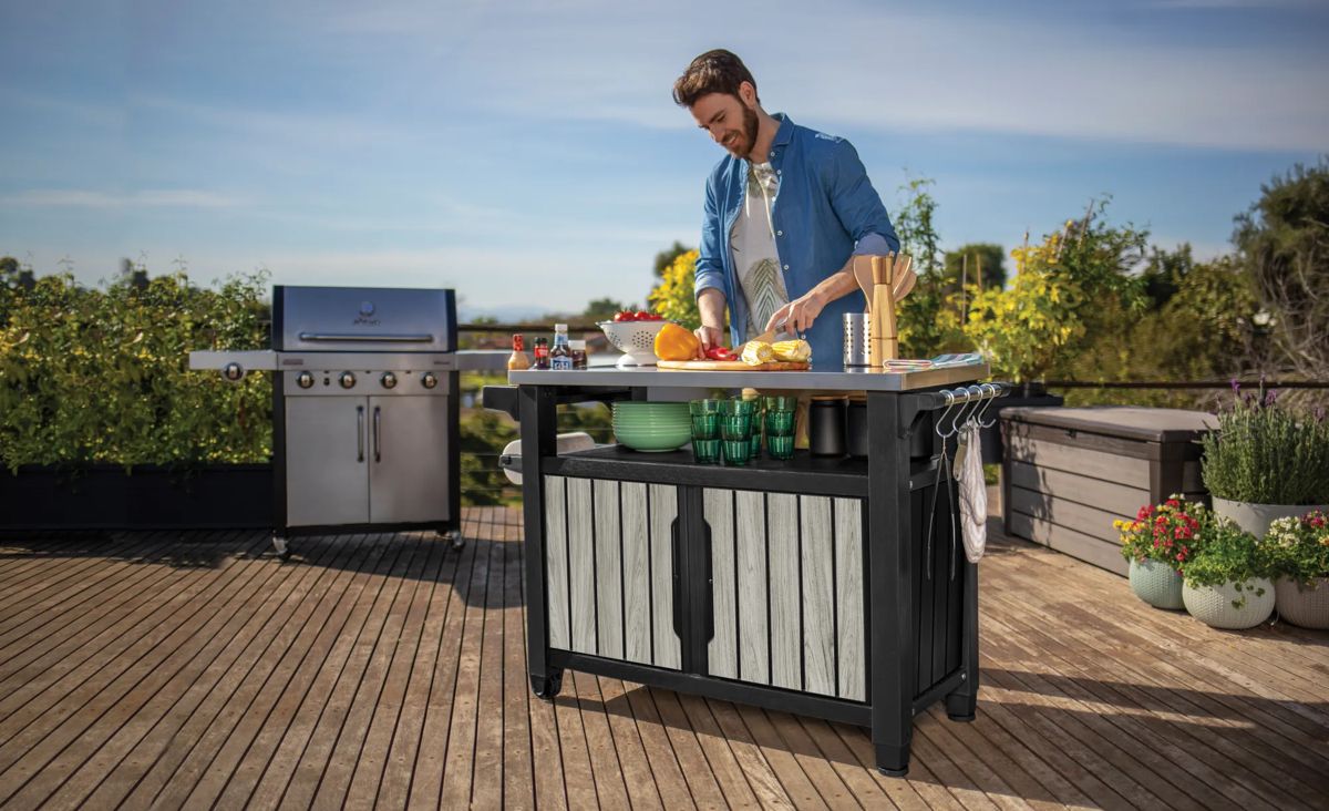 Unity XL Outdoor Kitchen BBQ Table  - Storm Grey