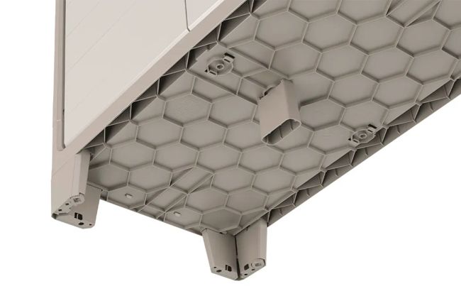 Armario bajo de exterior Gulliver - 100x44x80 cm. - Beige