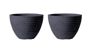 Honey Pot Low Planter 37cm Set of 2 - Millstone Grey