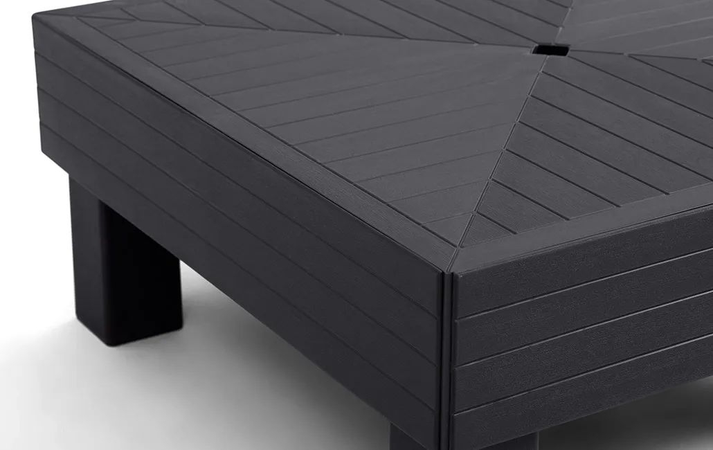 Sillón individual de exterior de 1 plaza Elements - Negro