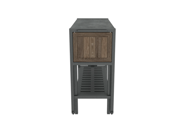 יחידת אירוח רב-תכליתית - דמוי עץ גוון חום אגוז