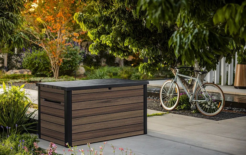 Ontario 870L Storage Box with Divider - Rosewood