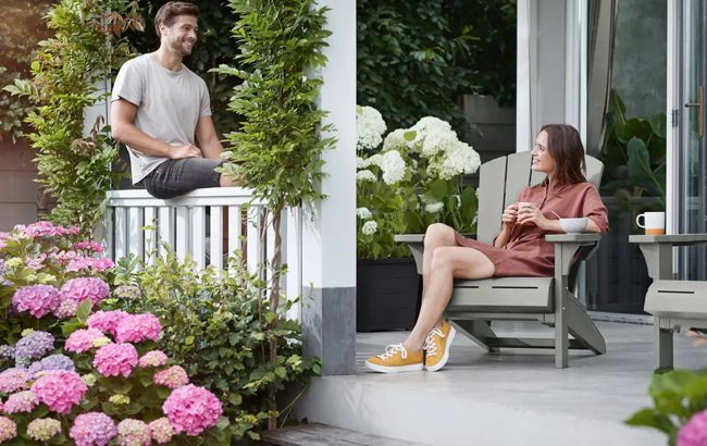 Troy Adirondack Stuhl – 93x80x96,5 cm – 2 Stück - Grau