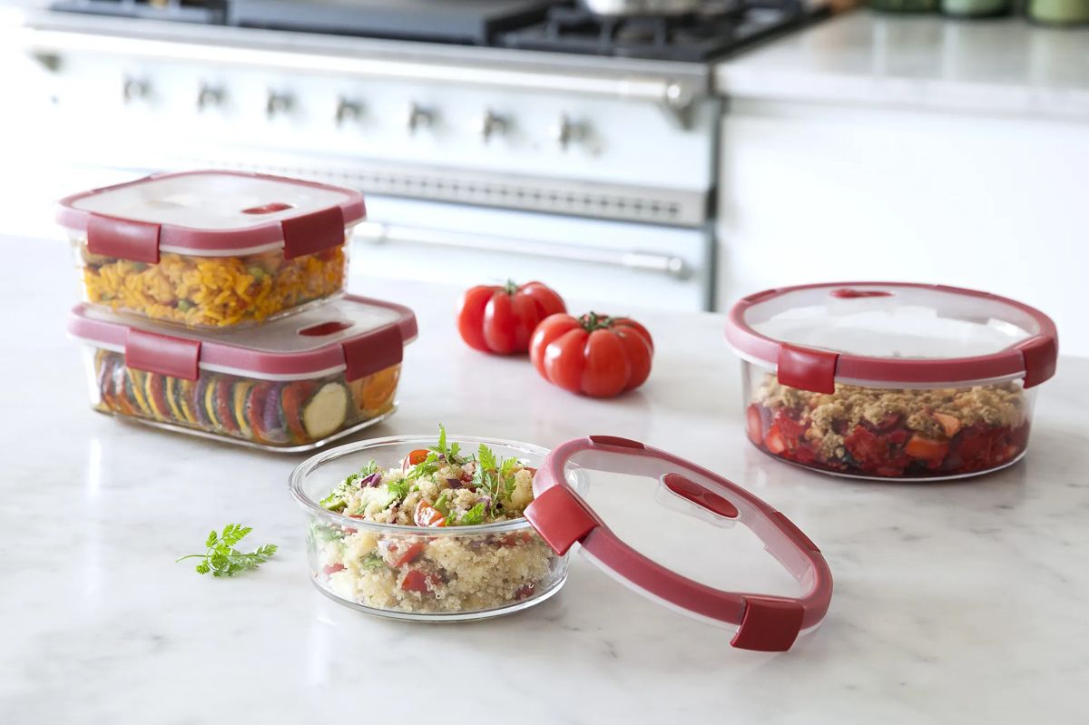 Smart Cook Vershoudsdoos 0,6L - Transparant/Rood