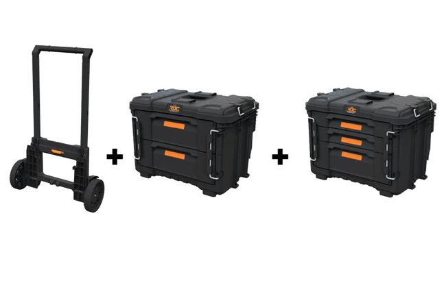 מערכת כלים מקצועית ניידת משולבת 3 + 2 מגירות ROC
