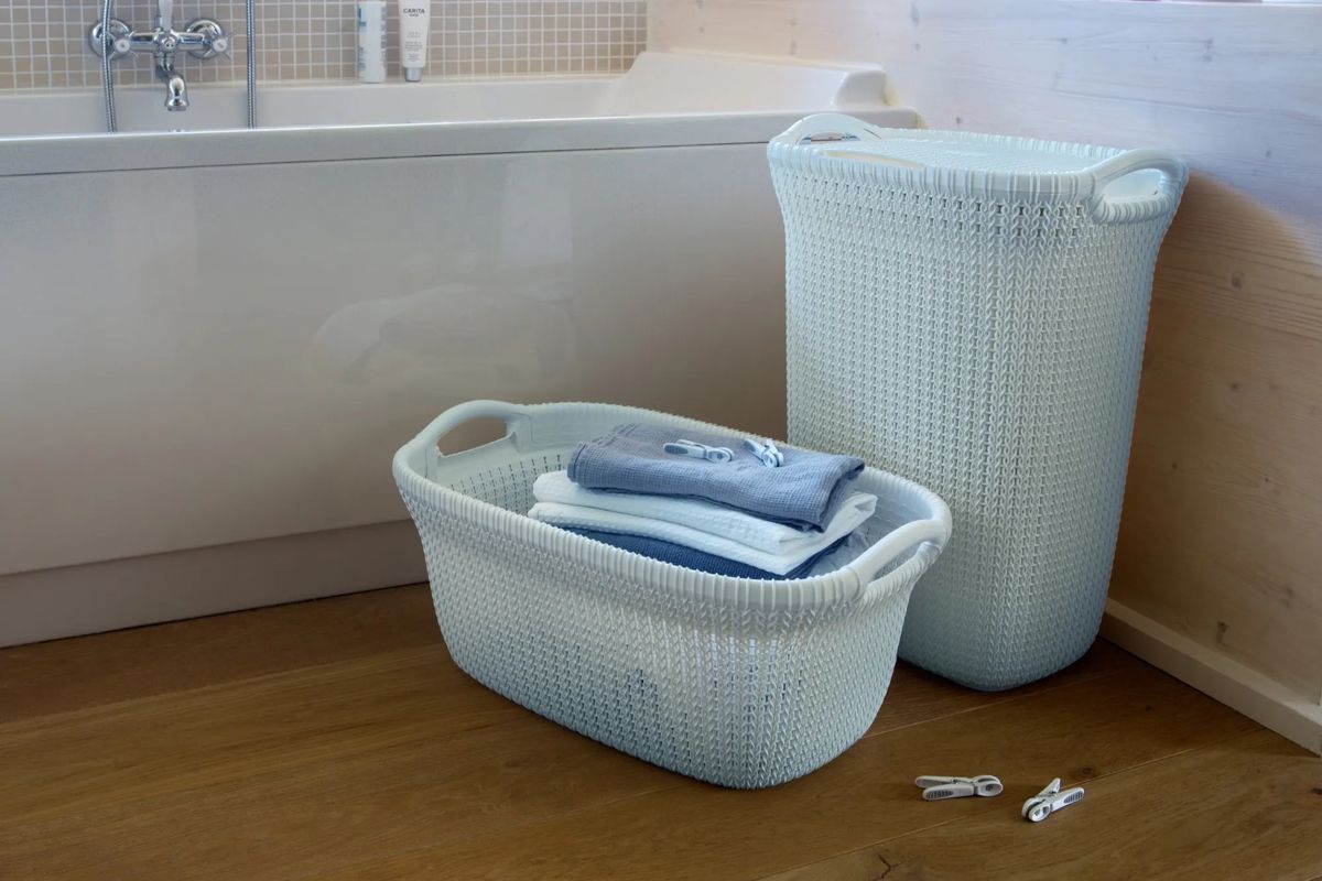 Knit Wasmand 40L - Blauw
