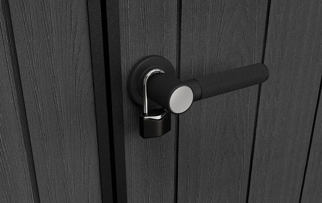 Caseta de exterior Newton Plus 759 - 230x287x246 cm y 5,7m2 - Marrón