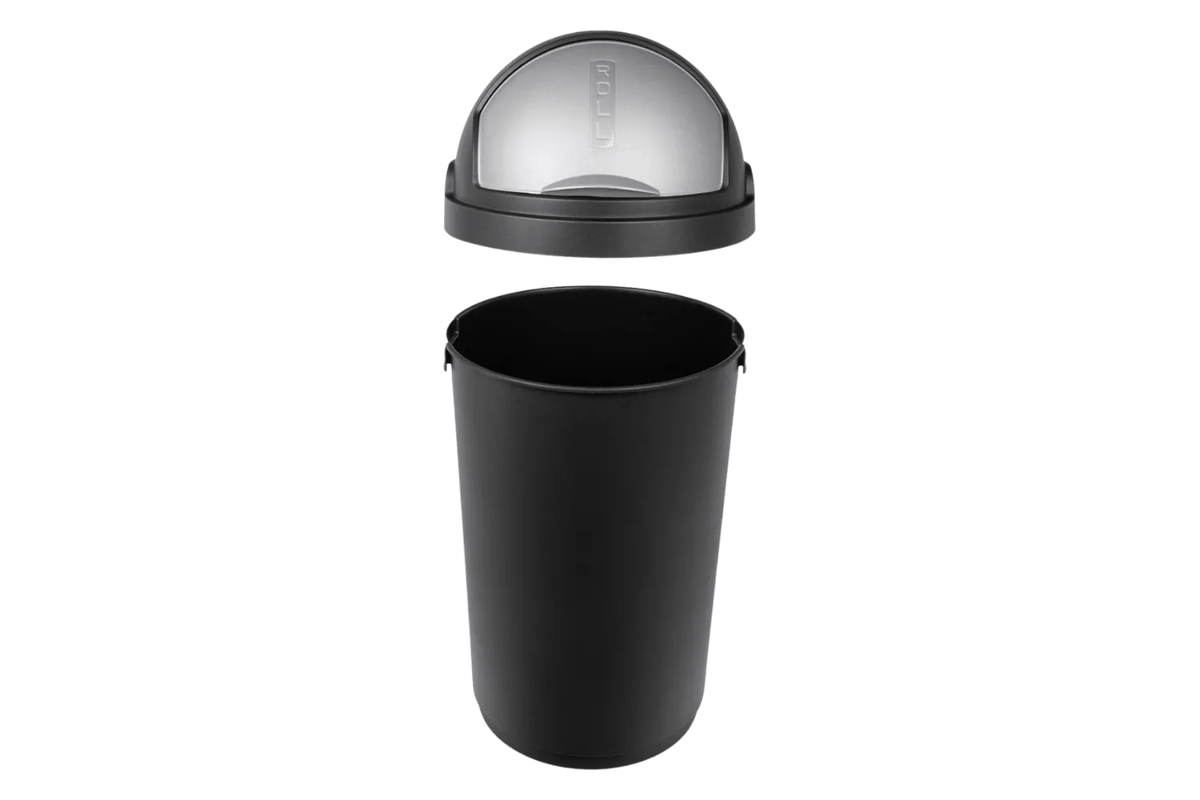 Roll Bullet Prullenbak 50L - Zwart