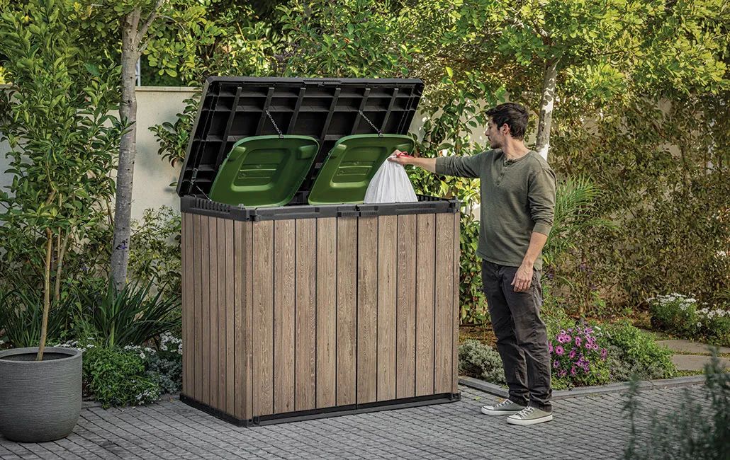 Signature 1150L Horizontal Storage Shed - Ashwood Brown