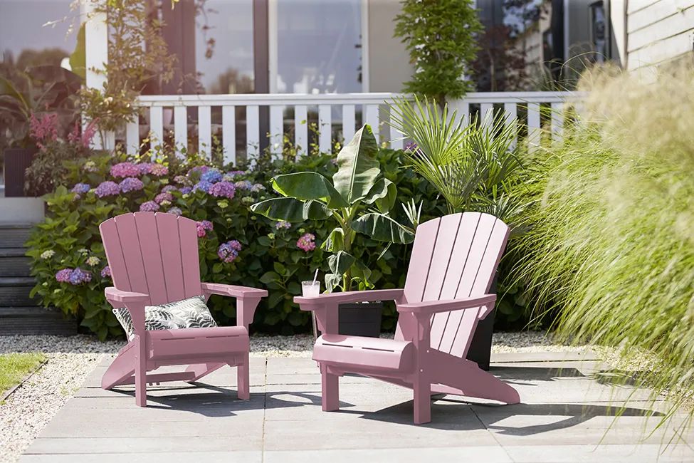 Fauteuil de jardin Adirondack Troy - Rose