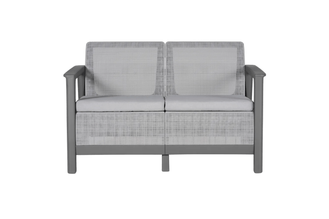 Scandi Linea 2-zits Loungebank  - Lichtgrijs
