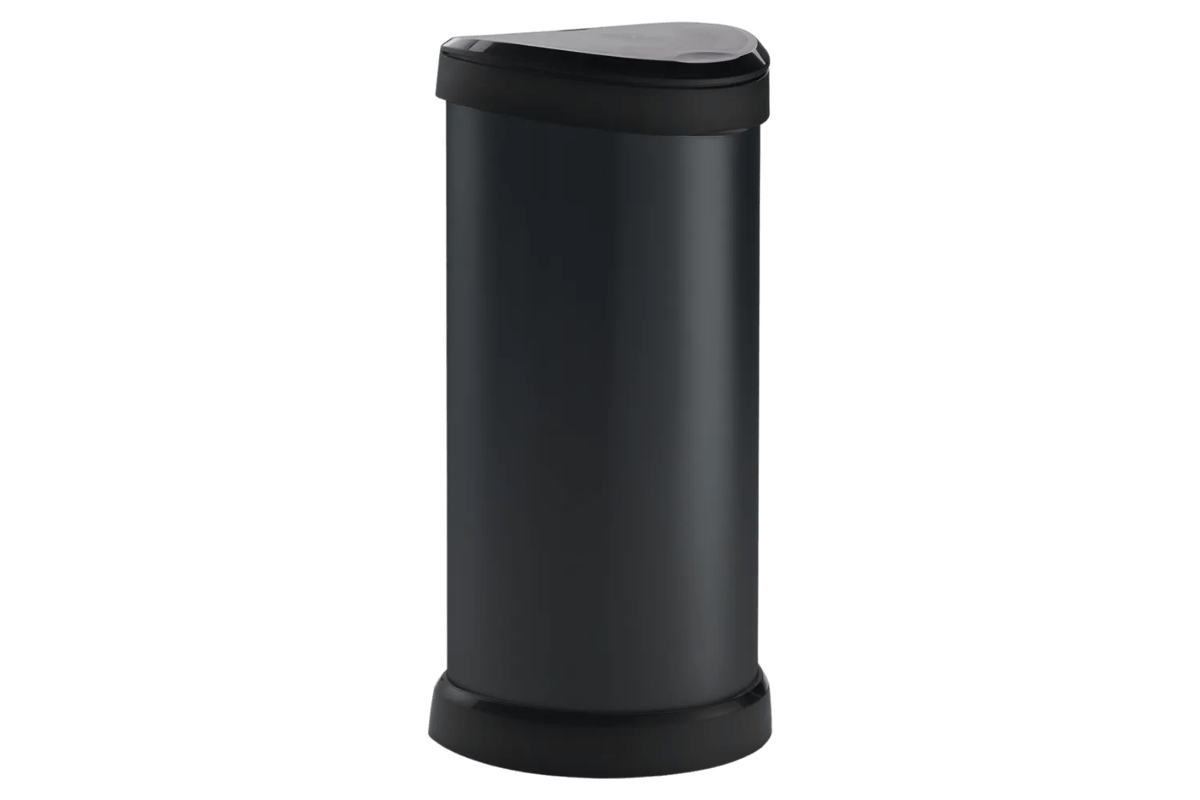 Decobin Push Prullenbak 40L - Zwart