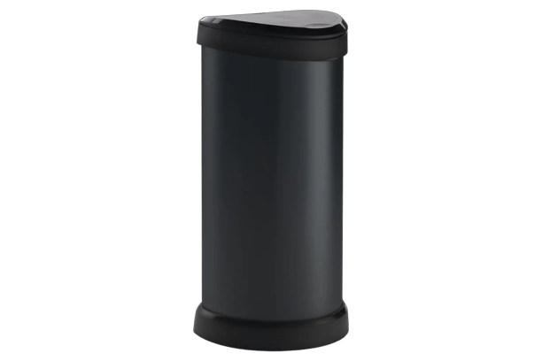 Decobin Push Prullenbak 40L - Zwart - Prullenbakken