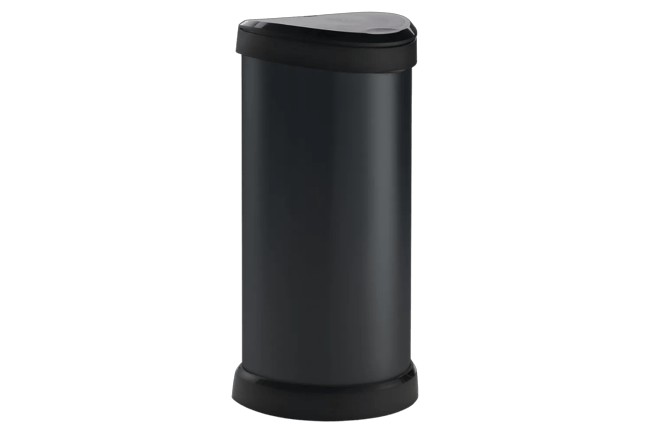 Decobin Push Prullenbak 40L - Zwart