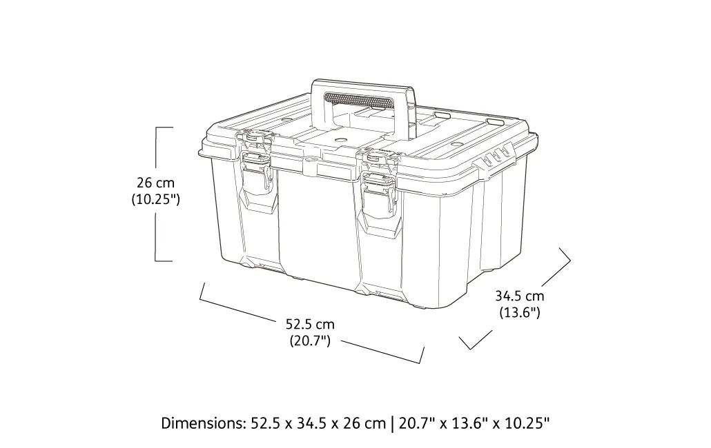 Stack & Roll Tool Box - Graphite