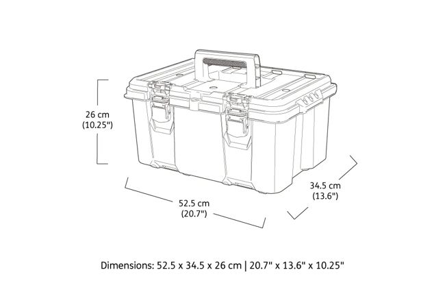 Stack & Roll Tool Box - Graphite