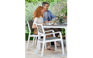 Pack de 2 sillas de exterior con reposabrazos Harmony - Capuchino