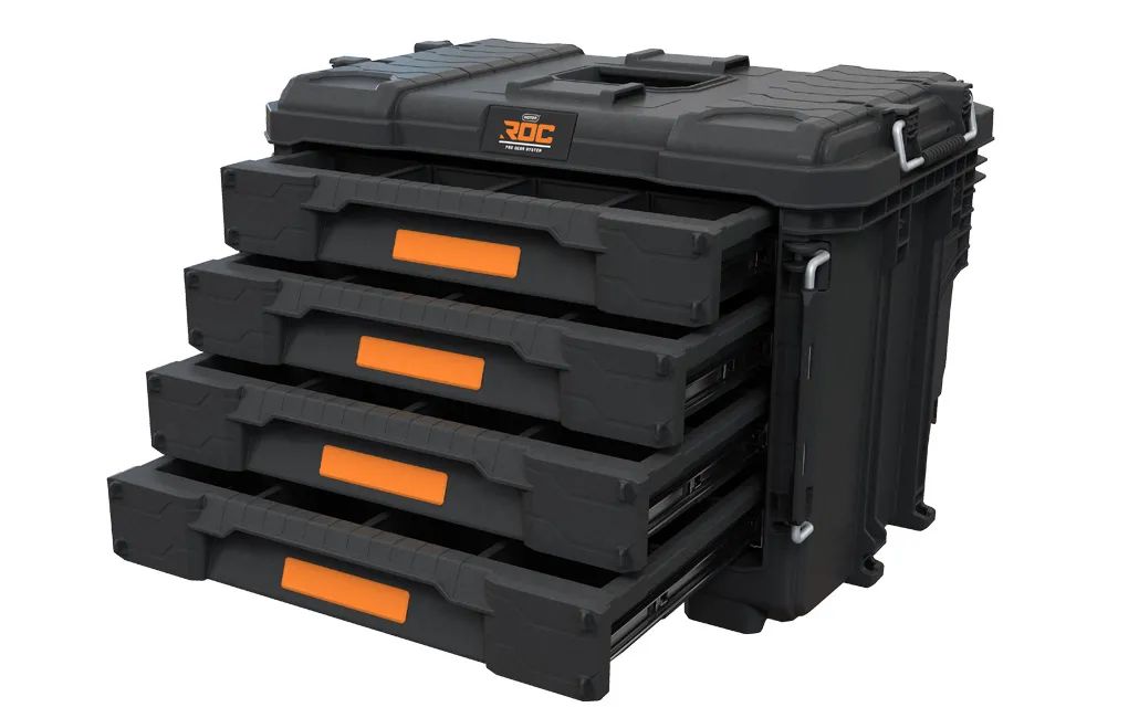 מערכת כלים מקצועית ניידת - ארגז כלים XL + 4 מגירות ROC
