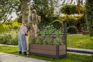 Brown Privacy Planter With Tulip-Shaped Trellis - Keter US