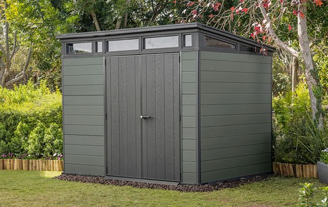 Cortina Green Large Storage Shed - 9x7 Shed - Keter US