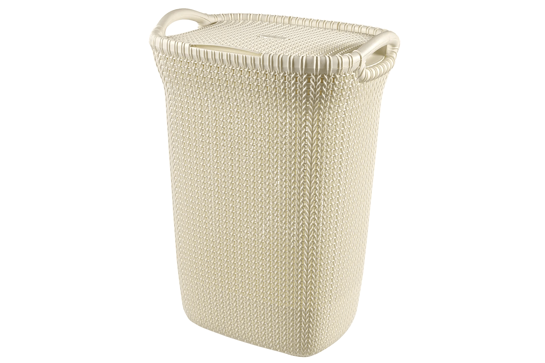 סל כביסה סרוג 57 ליטר - לבן