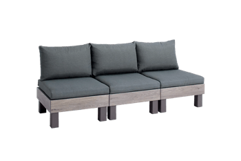 Elements 3-zits Loungebank - Ashwood - Tuinmeubelen