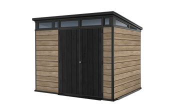 Signature 9x7 Storage Shed - Ashwood Brown - Large Sheds