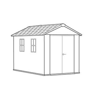 Apex 7.5x11 Storage Shed - חום אגוז