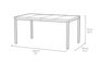 Mesa comedor de exterior Signature Porto 160x75x95 cm - Marrón