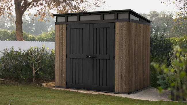 Aspen Gerätehaus 8×6 - Walnuss