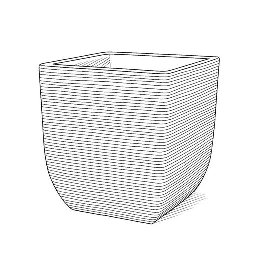 Cotswold Square Planter 38cm Set of 2 - Marble Green