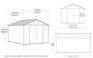 Abri de jardin Stronghold 1015 - 12,5 m2 - Marron aspect Douglas 