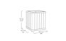 Signature Square Hoge Plantenbak - 45.5x45.5x55cm - Ashwood