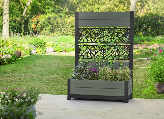 Tulip Leaf Screen Planter - Green