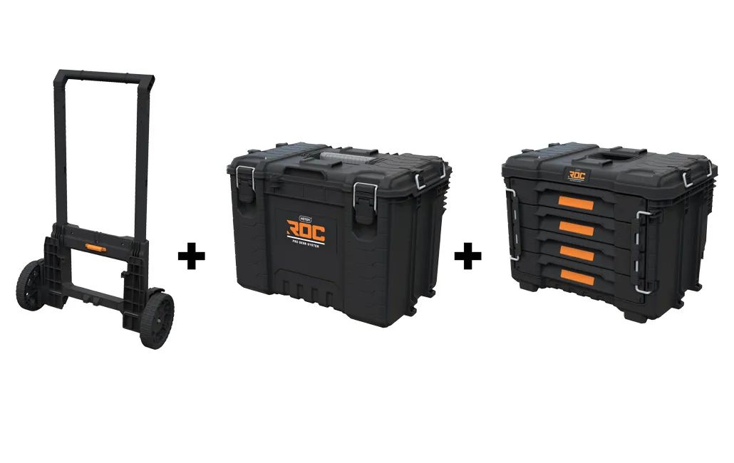 מערכת כלים מקצועית ניידת - ארגז כלים XL + 4 מגירות ROC