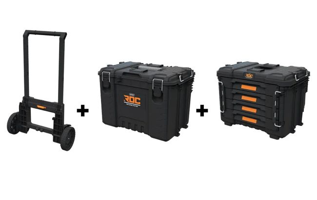 מערכת כלים מקצועית ניידת - ארגז כלים XL + 4 מגירות ROC