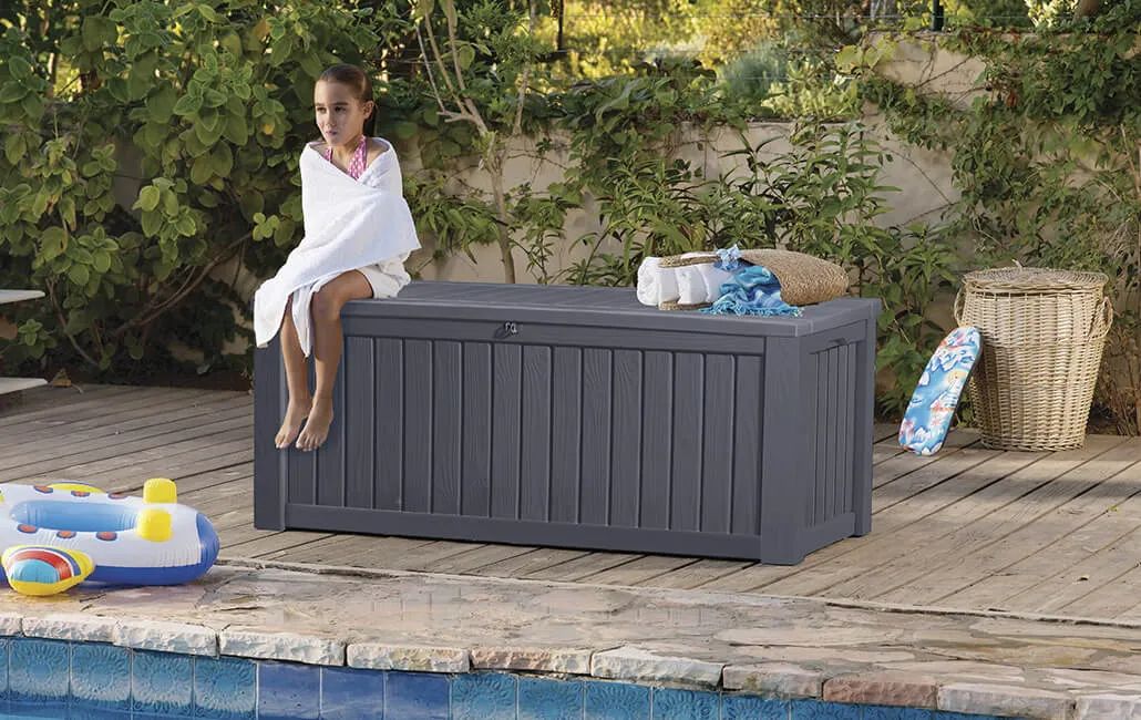 Rockwood 150 Gallon Deck Box - Grey - Keter Canada