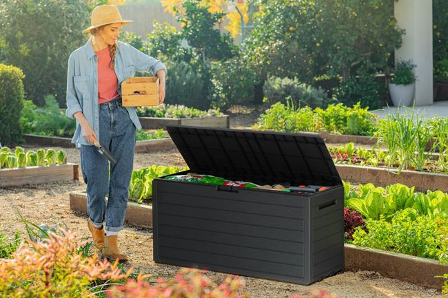Atlas 71 Gallon Storage Deck Box Graphite - Keter US