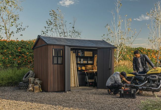 Signature Apex Shed 11x7.5ft - Rosewood