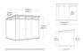 Signature Gartenhaus 9x7 - 279x218x226 cm - Walnuss